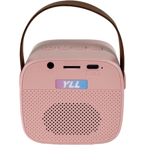 YLL Portable Karaoke Speaker, Light Pink with Wireless Mic