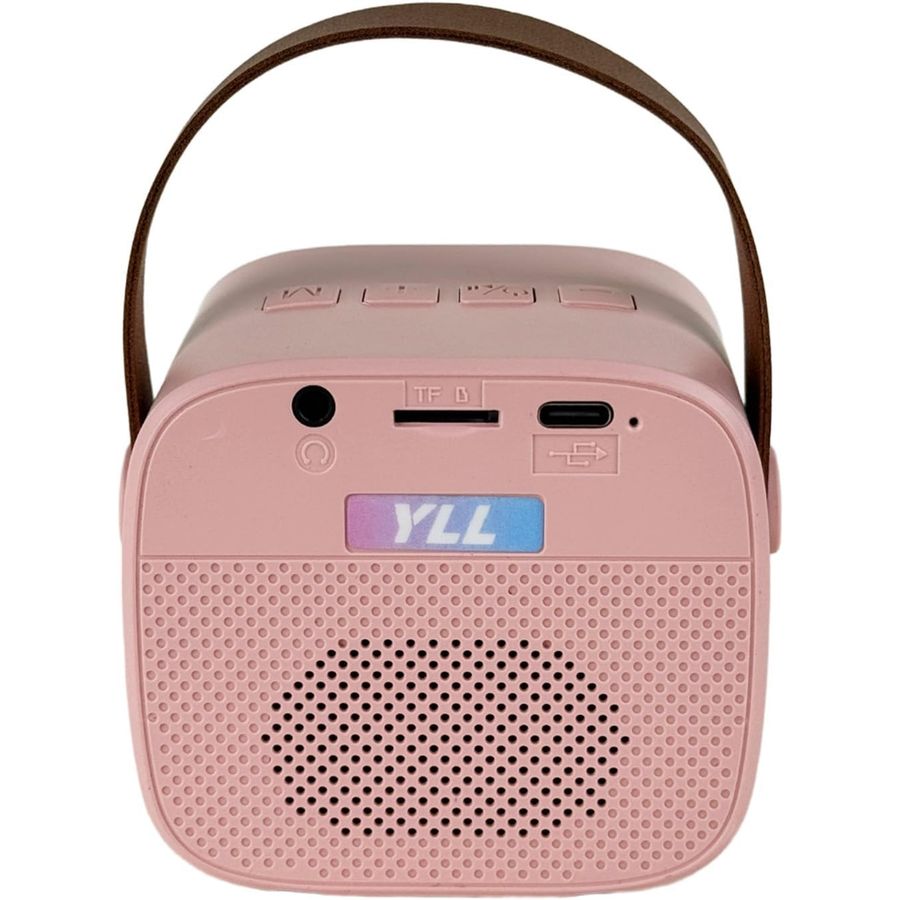 YLL Portable Karaoke Speaker, Light Pink with Wireless Mic